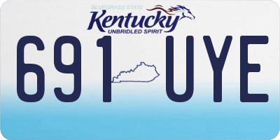 KY license plate 691UYE