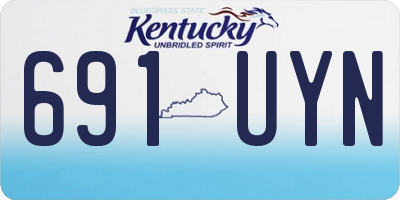 KY license plate 691UYN