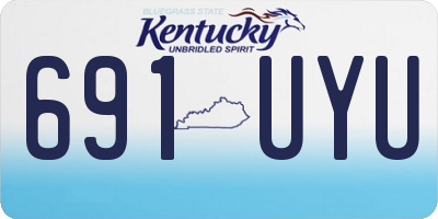 KY license plate 691UYU