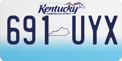 KY license plate 691UYX