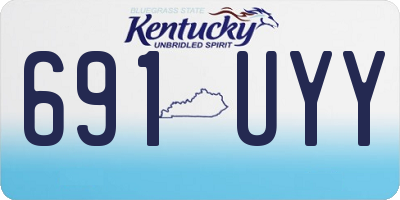 KY license plate 691UYY