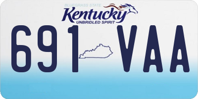 KY license plate 691VAA