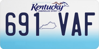 KY license plate 691VAF