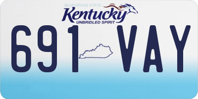 KY license plate 691VAY