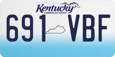 KY license plate 691VBF