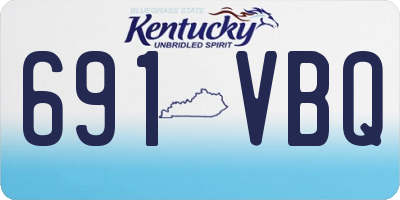 KY license plate 691VBQ