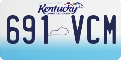 KY license plate 691VCM