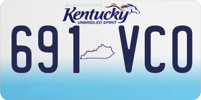 KY license plate 691VCO
