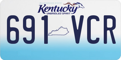 KY license plate 691VCR