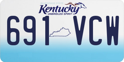 KY license plate 691VCW