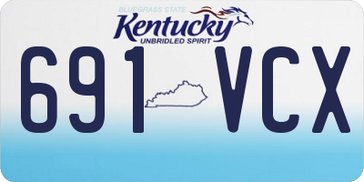 KY license plate 691VCX