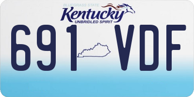 KY license plate 691VDF
