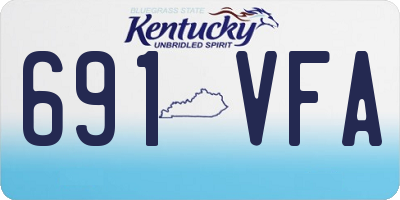 KY license plate 691VFA