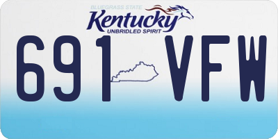 KY license plate 691VFW