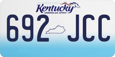 KY license plate 692JCC