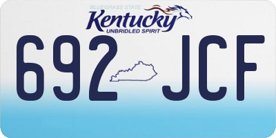 KY license plate 692JCF