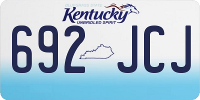 KY license plate 692JCJ