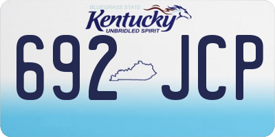 KY license plate 692JCP