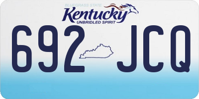 KY license plate 692JCQ