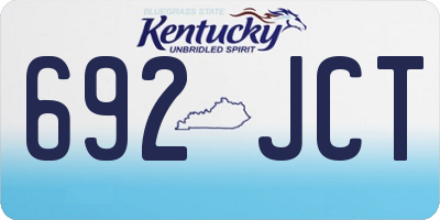 KY license plate 692JCT