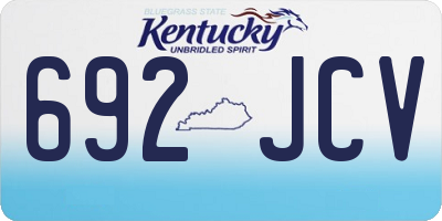 KY license plate 692JCV
