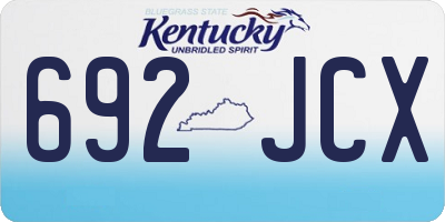 KY license plate 692JCX