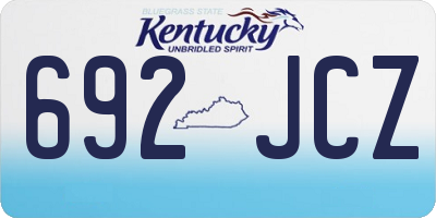 KY license plate 692JCZ