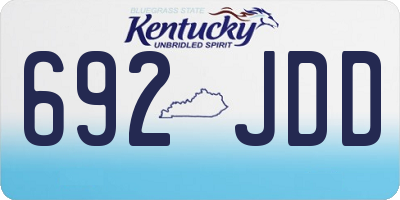 KY license plate 692JDD