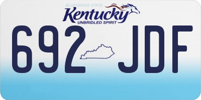 KY license plate 692JDF