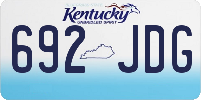 KY license plate 692JDG