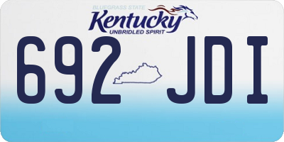 KY license plate 692JDI
