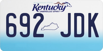 KY license plate 692JDK
