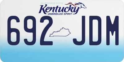 KY license plate 692JDM