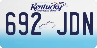 KY license plate 692JDN
