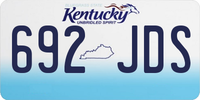 KY license plate 692JDS