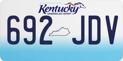 KY license plate 692JDV