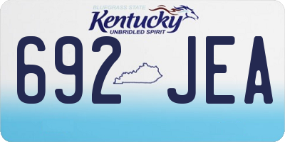 KY license plate 692JEA