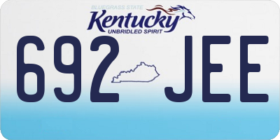 KY license plate 692JEE