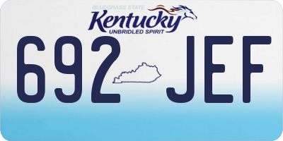 KY license plate 692JEF