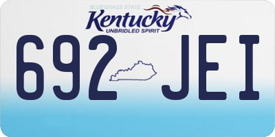 KY license plate 692JEI