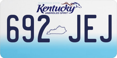 KY license plate 692JEJ