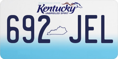 KY license plate 692JEL