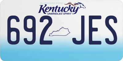 KY license plate 692JES