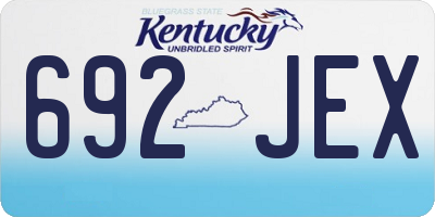 KY license plate 692JEX