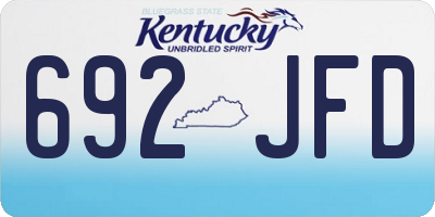 KY license plate 692JFD