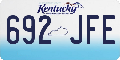 KY license plate 692JFE