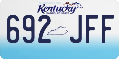 KY license plate 692JFF