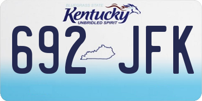 KY license plate 692JFK