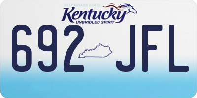 KY license plate 692JFL
