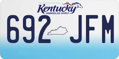 KY license plate 692JFM